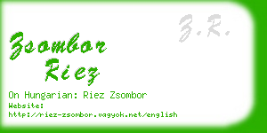 zsombor riez business card